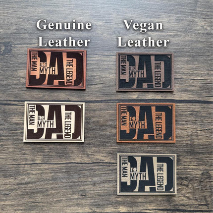 Dad Patch The Man The Myth The Legend, Leather Patch for Dads, Father's Day Patch, Patch for Hats Bags Jackets - Patch Palooza