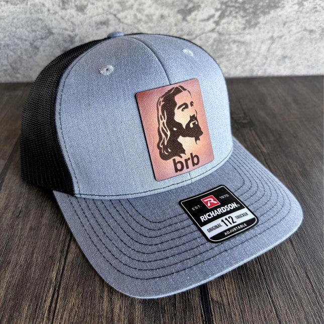 Jesus BRB Hat - Richardson 112, Christian Hat, Be Right Back - patchpalooza