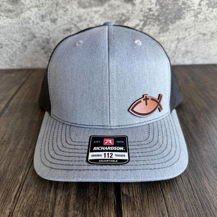 Jesus Fish Christian Hat - Richardson 112, Christian Hat - patchpalooza