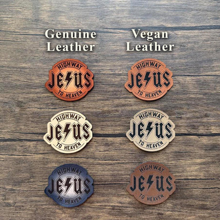 Jesus Highway to Heaven Patch, Christian Leather Patch, Faith Patch for Hats Bags Jackets, Gospel Gift - Patch Palooza