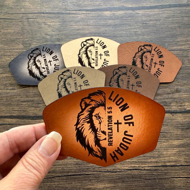 Lion of Judah Patch, Revelation 5:5 Leather Patch, Christian Patch for Hats Bags Jackets, Bible Verse Gift - Patch Palooza