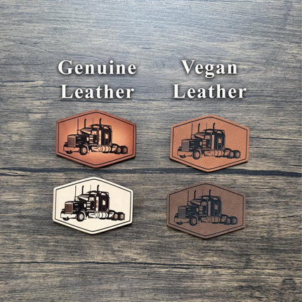 Semi Truck Patch, Leather Patch for Truckers, Big Rig Patch, Trucker Gift, Patch for Hats Bags Jackets - Patch Palooza