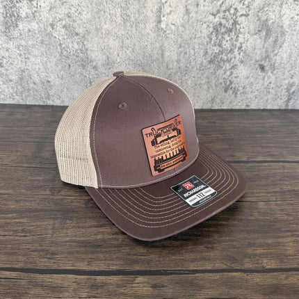 Truck Driver Definition Hat, Leather Patch Hat, Richardson 112 Trucker Cap, Funny Trucker Gift, Semi Driver Hat for Men - Patch Palooza