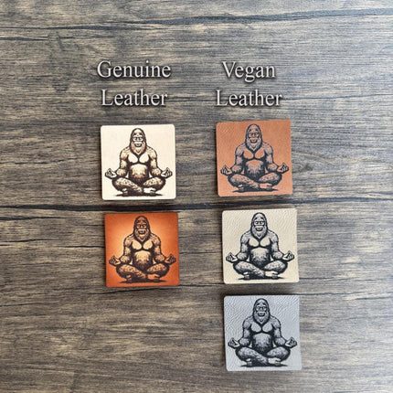 Zen Bigfoot Leather Patch - Choose Your Color - patchpalooza