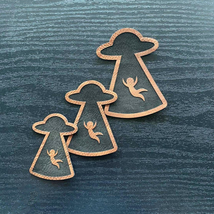 Alien Abduction Vegan Leather Patch - patchpalooza