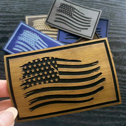 American Flag Vegan Leather Patch - patchpalooza