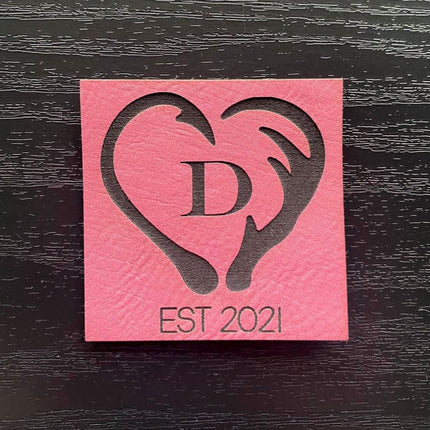 Antler Wedding Patch - Leatherette Vegan Leather - patchpalooza