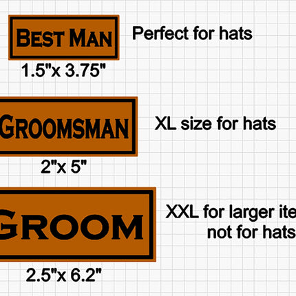 Best Man Patch - Leatherette Vegan Leather - Adhesive or Glue On - patchpalooza