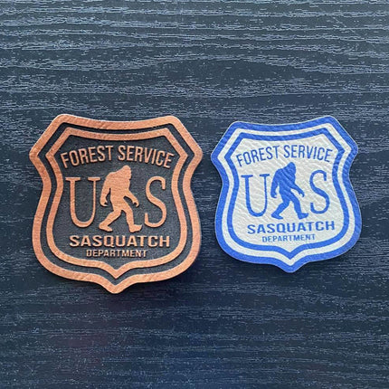 Forest Service Sasquatch Patch - Leatherette Vegan Leather - patchpalooza