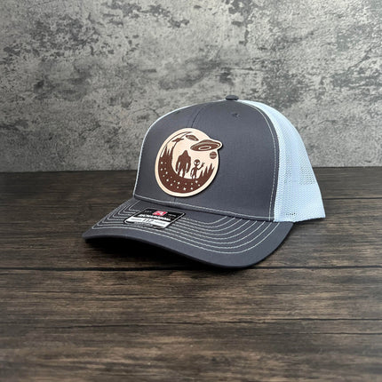 Leather Patch Big Foot Alien Hat - Richardson 112 - patchpalooza