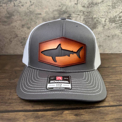Shark Cut Out Trucker Hat - Richardson 112 - Limited Edition - patchpalooza