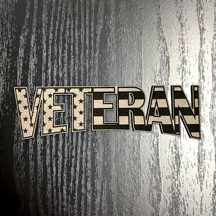 Veteran Flag Patch for Hats, Bags, Jackets - Leatherette Vegan Leather Patch - patchpalooza