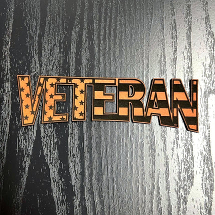 Veteran Flag Patch for Hats, Bags, Jackets - Leatherette Vegan Leather Patch - patchpalooza