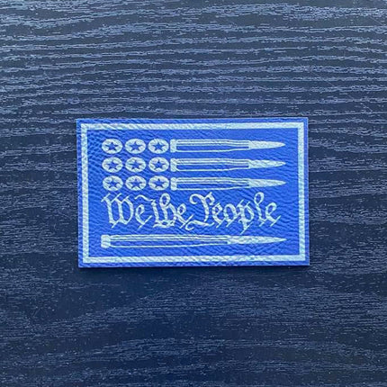 We The People Bullet Patch Leatherette Vegan Leather - patchpalooza