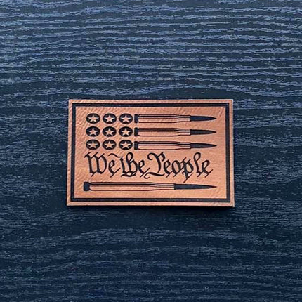 We The People Bullet Patch Leatherette Vegan Leather - patchpalooza
