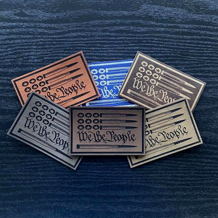 We The People Bullet Patch Leatherette Vegan Leather - patchpalooza